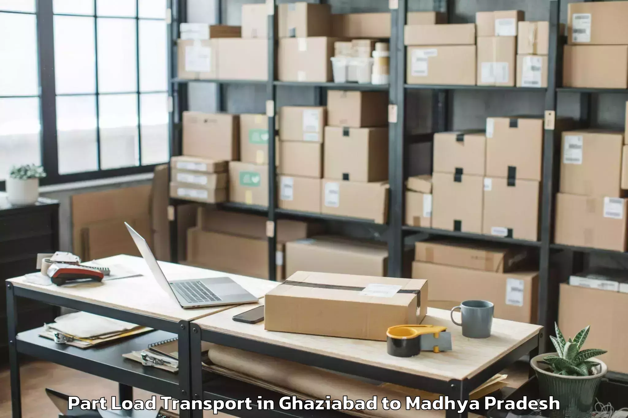 Book Ghaziabad to Kailaras Part Load Transport Online